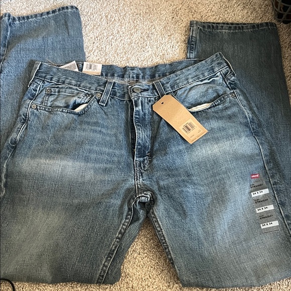 Levi's Men's 514 Straight Blue Jeans - Picture 4 of 5